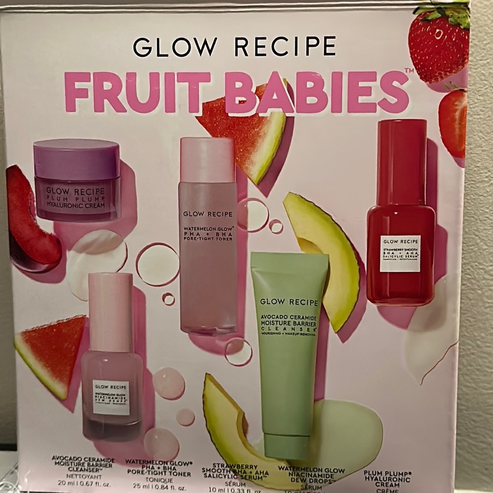 Glow Recipe Watermelon Glow Dew Drops, Strawberry Smooth, Plum Plump Bundle